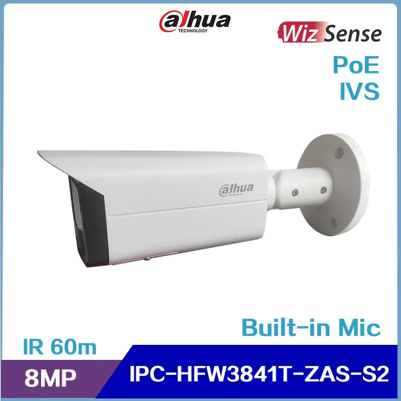 

Dahua 8MP IR вариофокальная цилиндрическая сетевая камера WizSense IPC-HFW3841T-ZAS-S2, встроенный микрофон, обнаружение движения