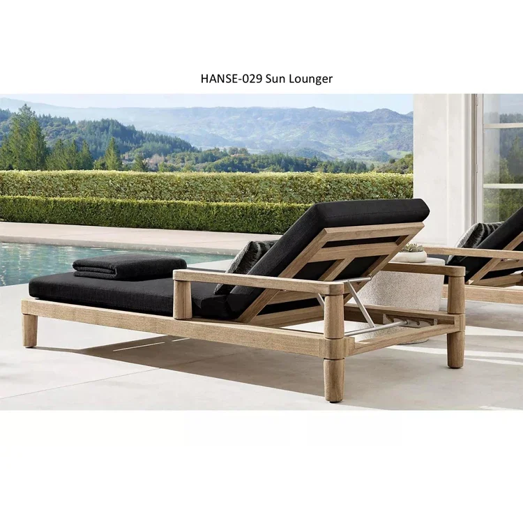 Swimming Pool Chaise Lounge Outdoor Furniture Sun Lounger Chair Seat Beach Leisure Daybeds Sofa Bed