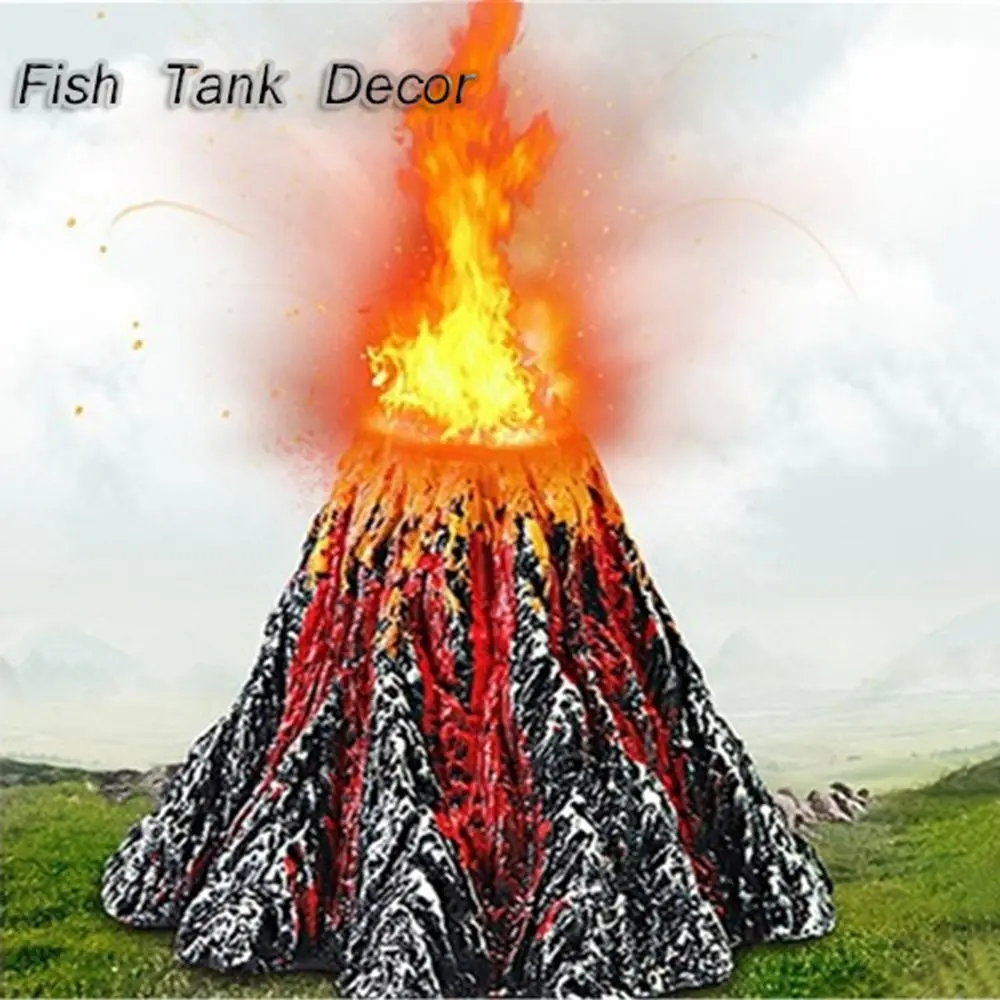 8.5*5.5cm Simulation Volcano Ornaments Creative Air Stone Micro-landscape High Quality Fish Tank Decor
