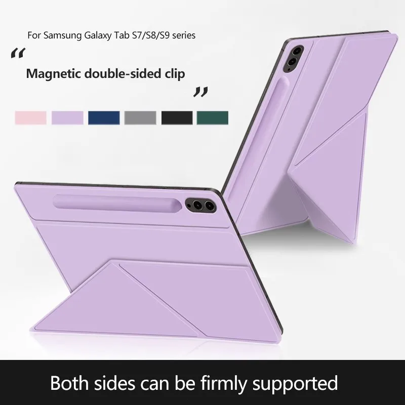 For Samsung Galaxy Tab S10 Ultra 14.6 inch S10 Plus 12.4 S10+ S9 FE Plus S8Plus S7 EF S8 S7 Magnetic Deformation Y-Folding Cover