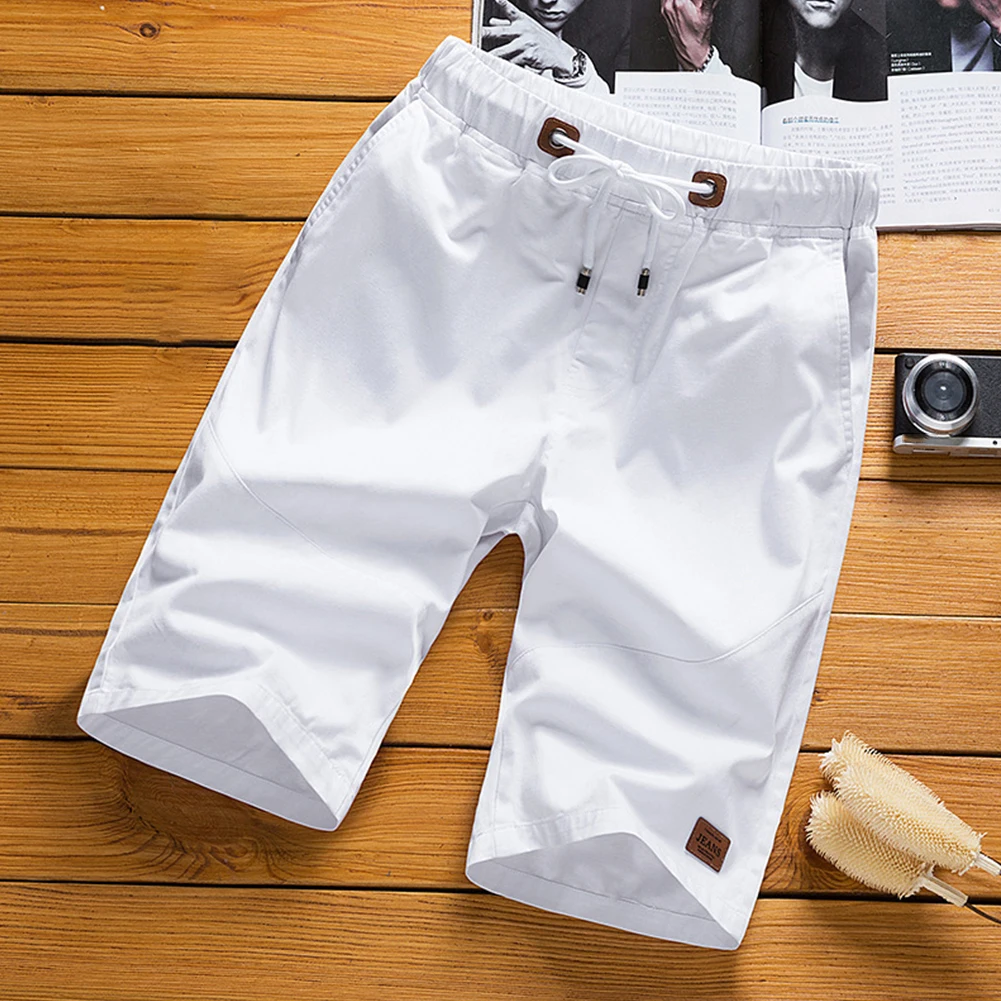 

Blue Outdoor Summer Shorts Knee Length Shorts Comfortable Elastic Waist Fashionable Outdoor Apparel Men's Knee Length Shorts