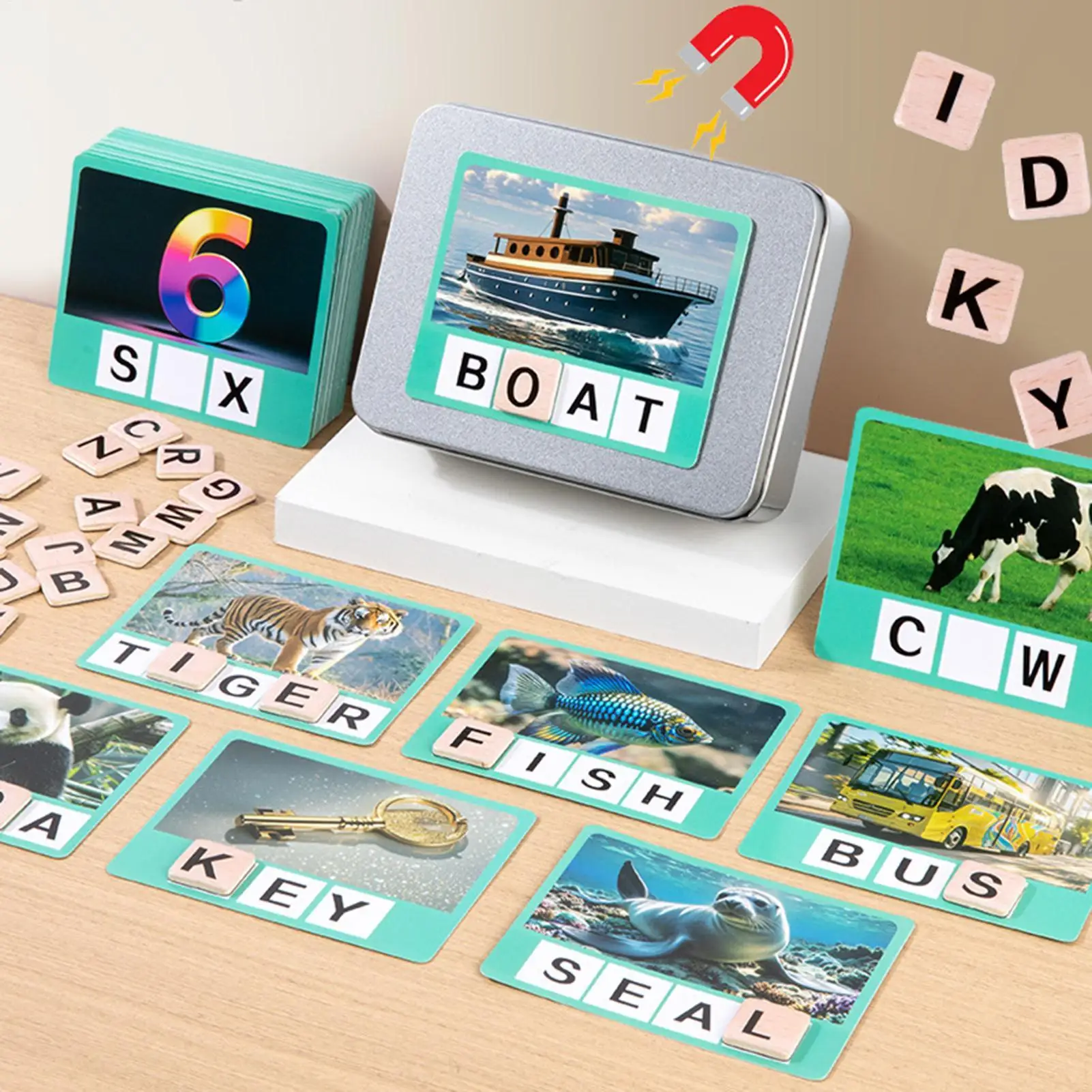 Kartu Flash Huruf Kartu Alfabet Mainan Puzzle Ejaan Mainan Edukasi Kayu Mainan Motorik Halus Aktivitas Belajar Prasekolah untuk