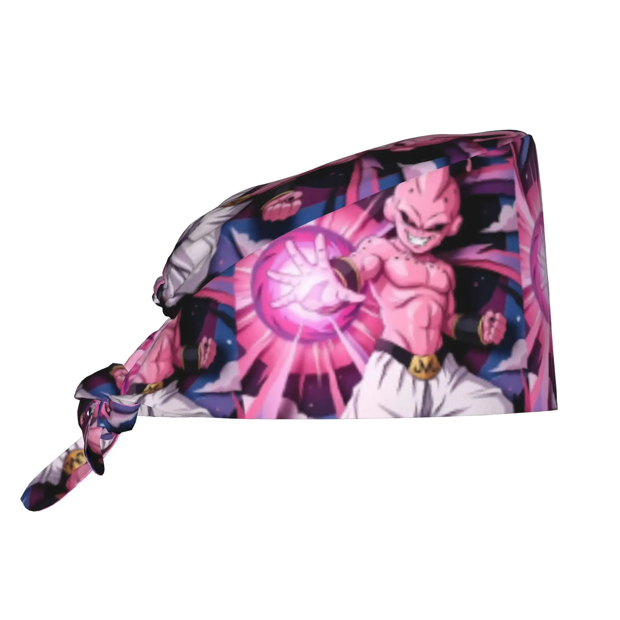 

Custom Majin Buu Mangas Comic Medical Staff Scrubs Hat Women Men Hot Doctor Nursing Surgical Cap Scrub Caps