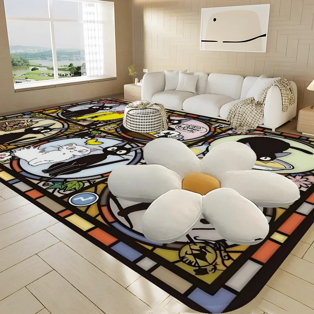 M-miyazaki Hayao Cartoon Anime Room Mats Retro Multiple Choice Living Room Kitchen Rug Non-Slip Welcome Rug