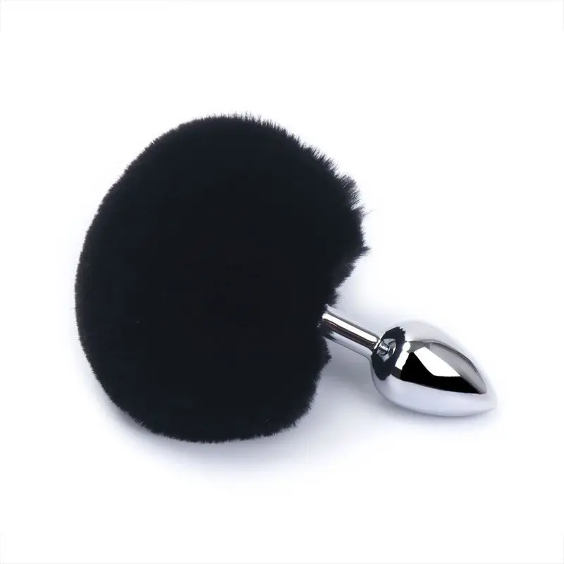 Anal Butt Plug with Bunny Tail 5 Color Sex Toy for Women Femate Man Gay 3 Size Steel Annal Anus Buttplug Adult Sex Shop Products