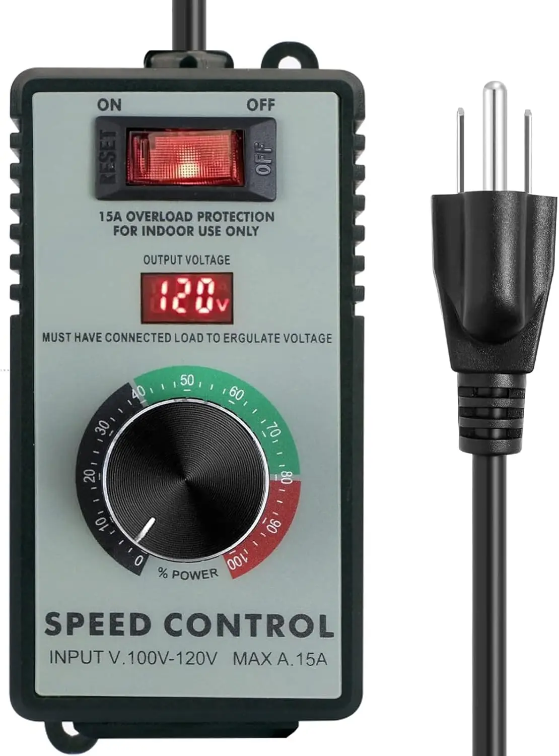 

Регулятор скорости двигателя переменного тока 100-120 В, регулятор переменной скорости, фрезерный станок, дрель, вентилятор, полировальная машина, электронная защита от перегрузки