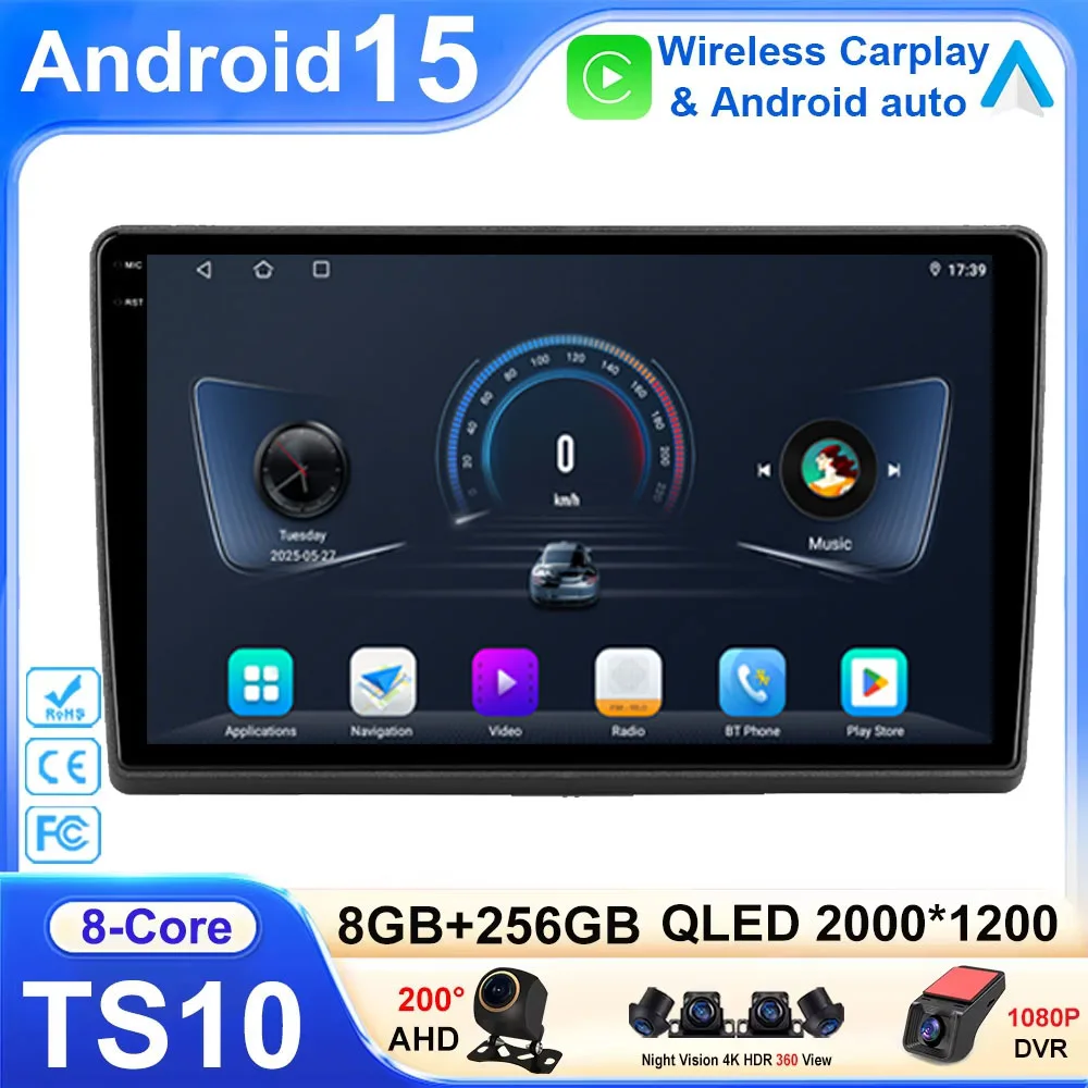 Android 15 For GREAT WALL Hover Haval H6 2017 - 2019 WIFI Dash Cam 5G CPU HDR QLED High-performance Carplay BT Auto GPS