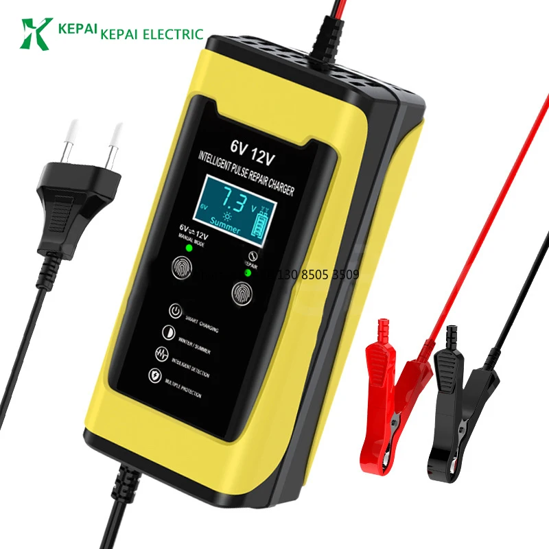 Economical 6V3A 12V6A Pulse Repair Car Motorcycle Battery Charger Electric Vehicle Smart Charger
