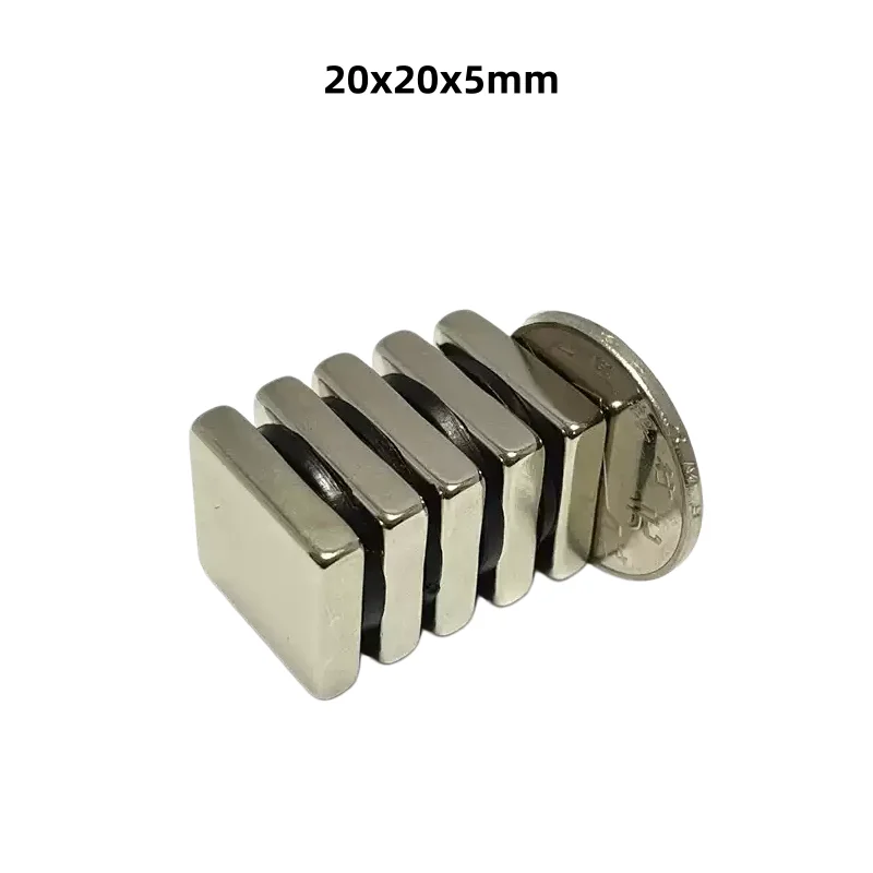 20x20x5mm Powerful Magnets 20mmx20mmx5mm Permanent Quadrate Magnet  20X20x5  Super Strong Neodymium Magnet 20*20*5