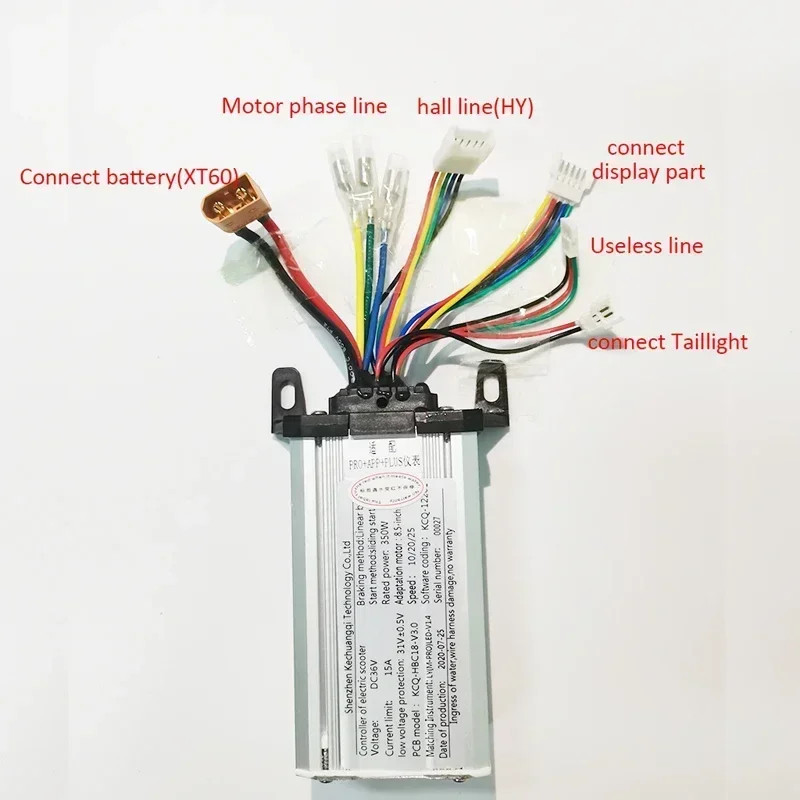 350W 36V 15A Original Kechuangqi APP Plus Controller for FOSTON X-Play DIGMA Scooter Bluetooth Hoverboard XT60 Max Speed 30 Km/h