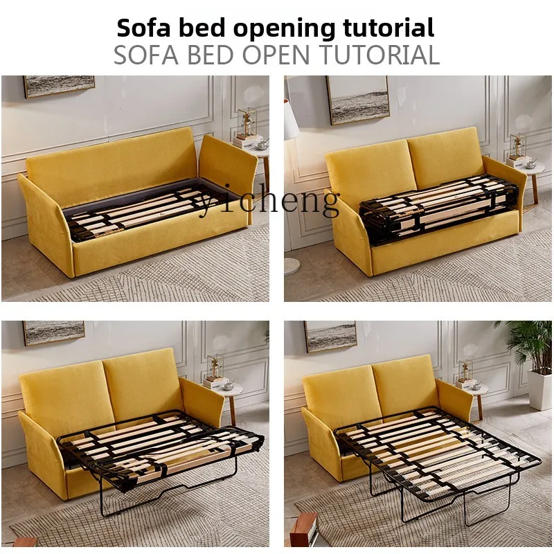 

TQH fabric sofa bed foldable multi-functional dual-purpose small apartment Internet celebrity office simple sofa bed