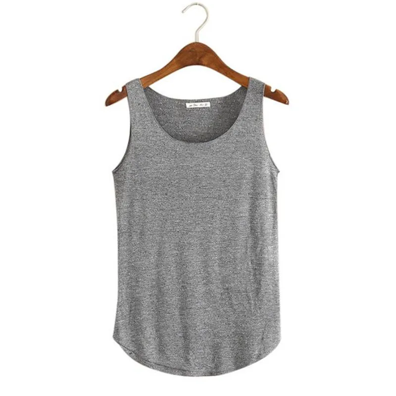 Sommer Fitness Tank Top neue T-Shirt lose Modell Frauen ärmellose T-Shirt Baumwolle O-Ausschnitt schlanke Tops Mode Frau Kleidung