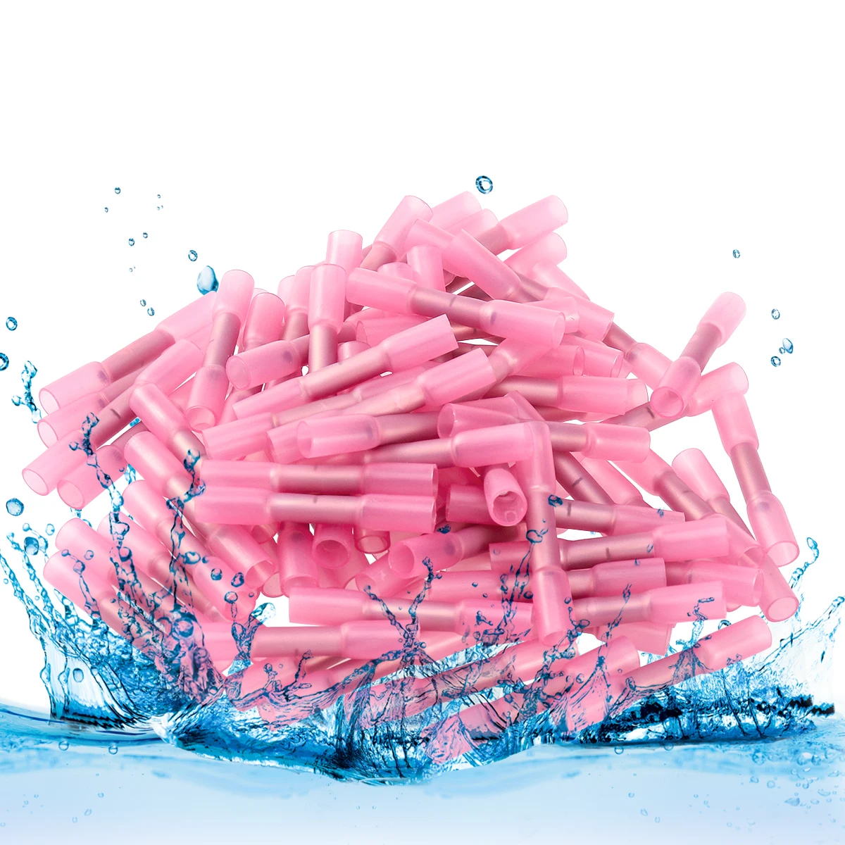 

100Pcs Shrink Butt Wire Crimp Connectors 0.5-1.5mm Waterproof Insulated Crimp Terminals for Electrical Wiring