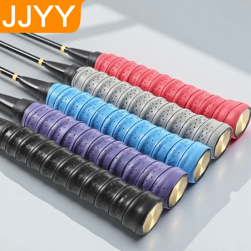 ماصة للرطوبة ومضادة للانزلاق مضرب تنس شريط لحام Overgrip مقبض كرة الريشة تصميم بلوري لتحسين التحكم