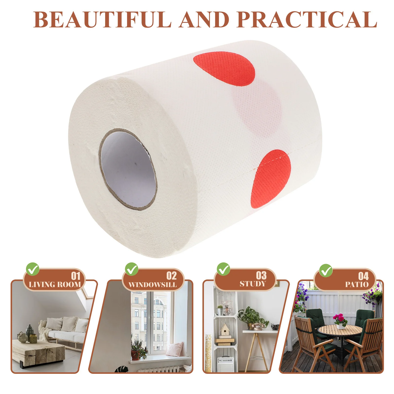 Japanese Flag Toilet Paper Roll Fun Decorative Tissue for Holiday Bathroom Soft Comfortable Sale Stickers