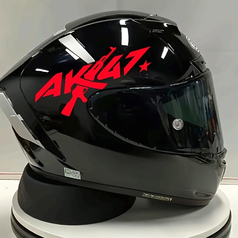 

Flame Helmet Sticker Waterproof Scratchproof Vinyl Decal for Motorcycle Helmet Side | Shiny PVC Mod Accessory
