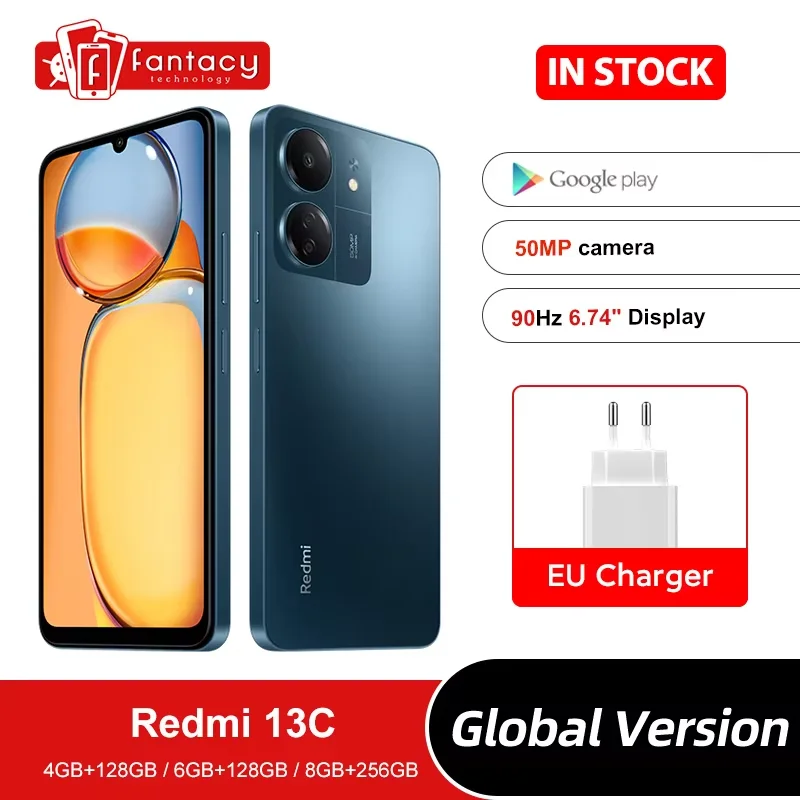 Xiaomi Redmi 13C Global Version MediaTek Helio G85 Octacore 50MP camera 90Hz 6.74" Display MIUI 14 5000mAh