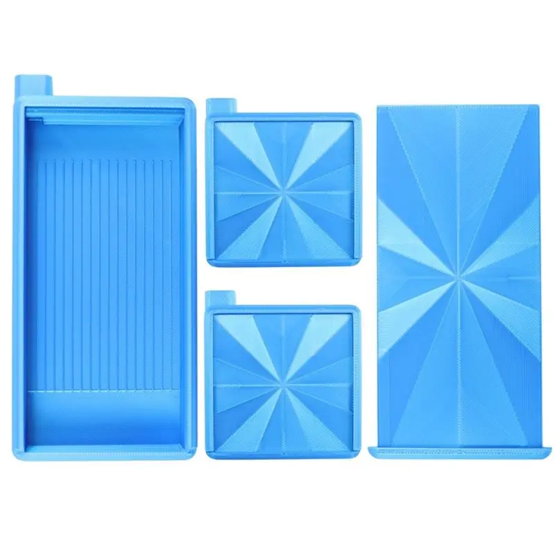 ABJI-Diamond Painting Tool Set Including Multi-Function Flip Drill Tray With Sorting Grooves& Storage Lid Blue