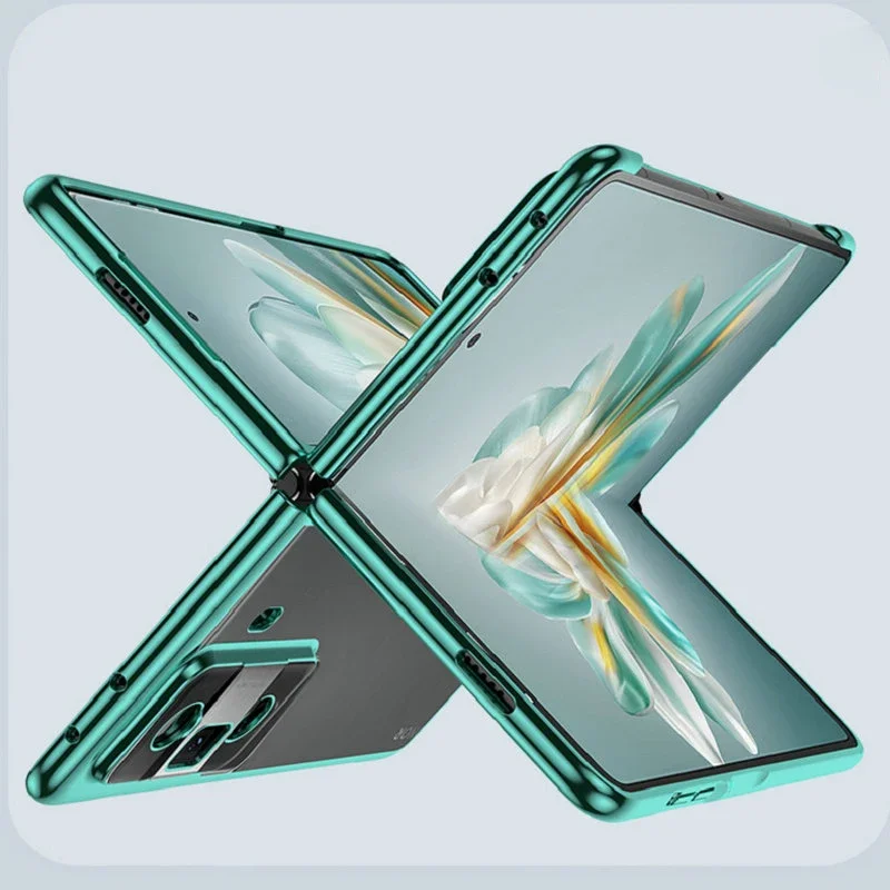 حافظة كمبيوتر صلبة شفافة عالية الدقة لهاتف Honor Magic VS3، حافظة كمبيوتر صلبة رفيعة للغاية مطلية بالكروم لهاتف Honor MagicVS3