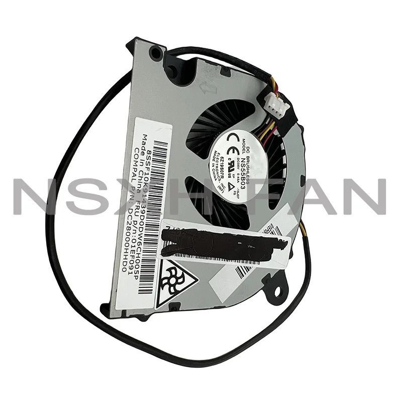 Imagem -02 - Original Cpu Ventilador Ventilador Notebook Ns55b03 15j07 01ef091 Dc28000hhd0 5v 0.45a Novo