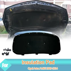Front Engine Hood Insulation Pad Sound Heat Cotton Soundproof Mat Cover Foam Fireproof for Opel Astra J MK6 2009-2014