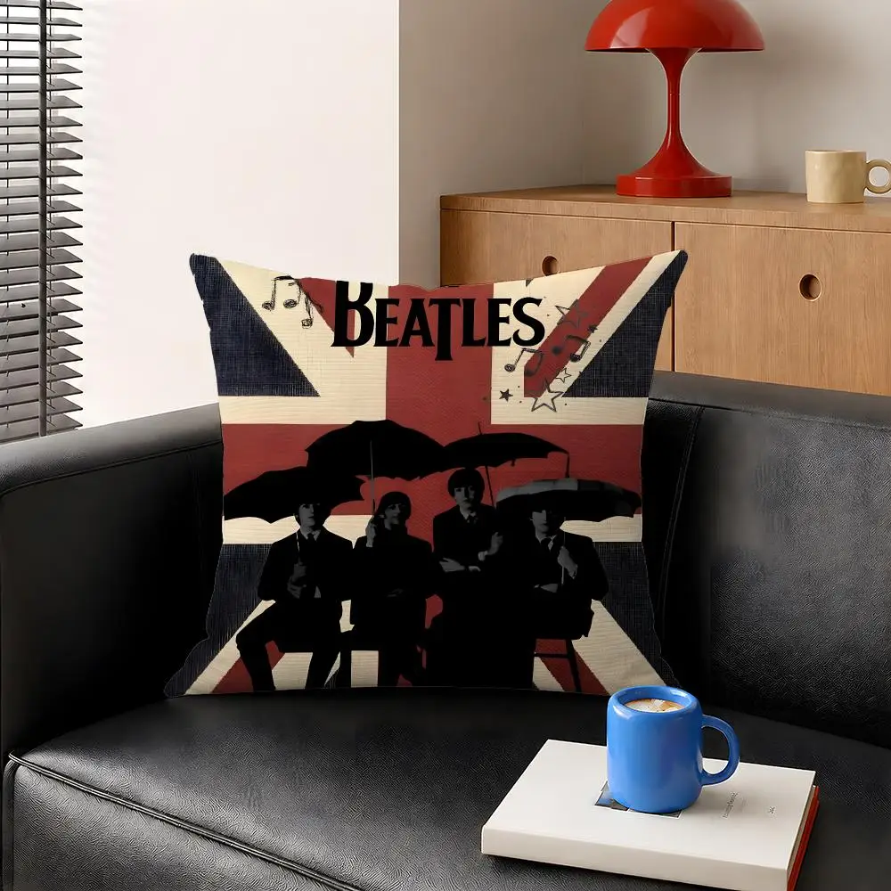 Band The Beatles Abbey Road Cushion Cover Decorative Pillowcase Soft Short Plush Cozy Durable Sofa Home Decor Items Gift