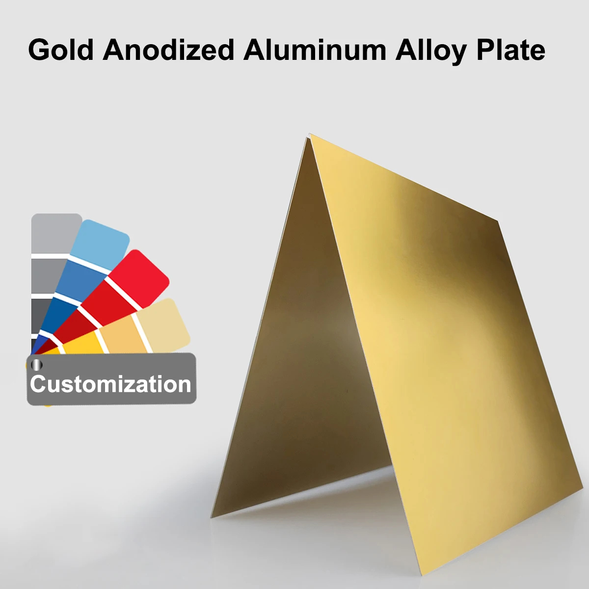 Gold Anodized Aluminum Alloy Plate 5052 Aluminum Flat Plate Thickness 0.5/0.8/1/1.5/2mm 100x100 200x200 200x300 300x300mm