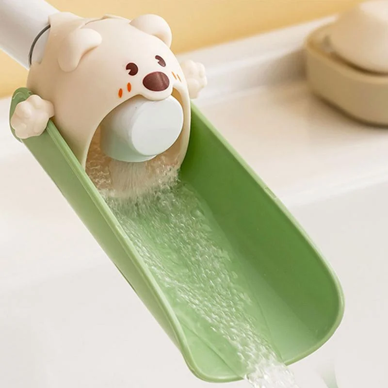 Lamgool Animal Shaped Silicone Tap Extender Child Hand Washing Water Assistant Faucet Extended for Kitchen Bathroom Kindergarten