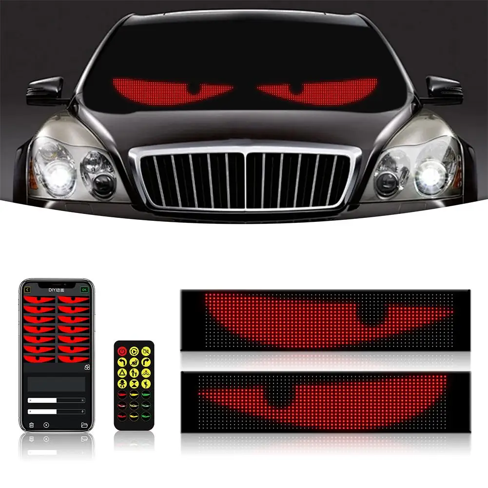 

Truck Car LED Pixel Panel Light Remote Control LED Matrix Pixel Panel Display Screen Flexible RGB Light for Car Truck winds M8C2
