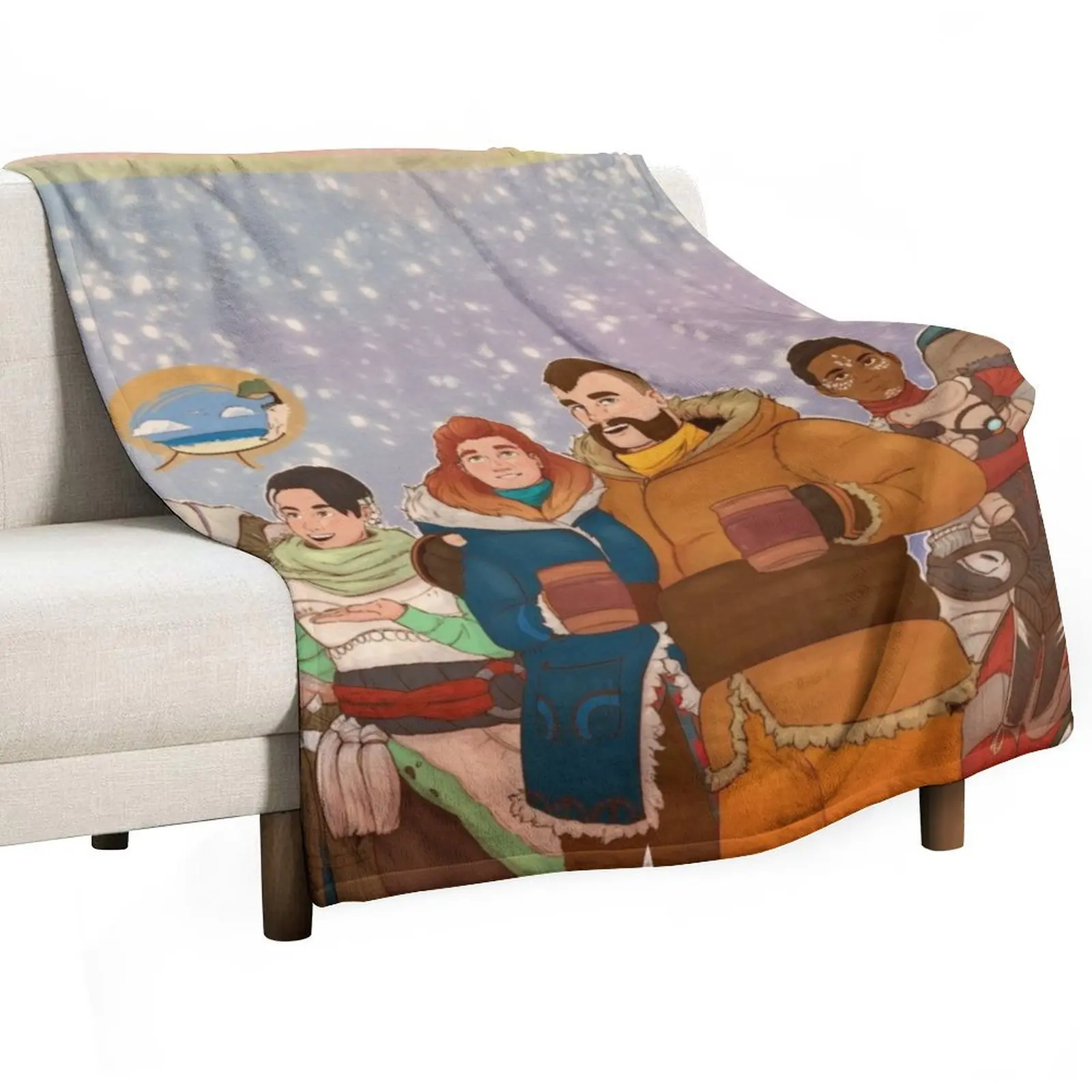 

New Year's Horizon Throw Blanket Luxury Brand For Decorative Sofa sofa bed Blankets Sofas Of Decoration Blankets