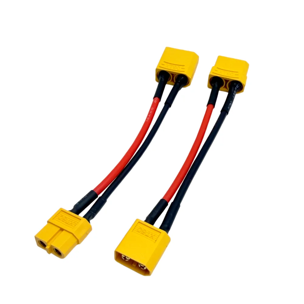 1/4PCS XT60 Male To XT90 Female/XT60 Female To XT90 Male Battery Adapter 14AWG RC Battery Cable Lead Wire for ISDT Type Chargers