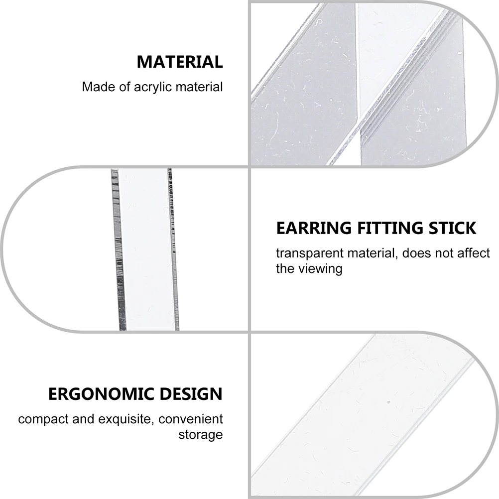 

8pcs Clear Sticks Jewelry Organizer Storage Stand Ear Studs Prop Earring Display Holder Jewelry Display Acrylic