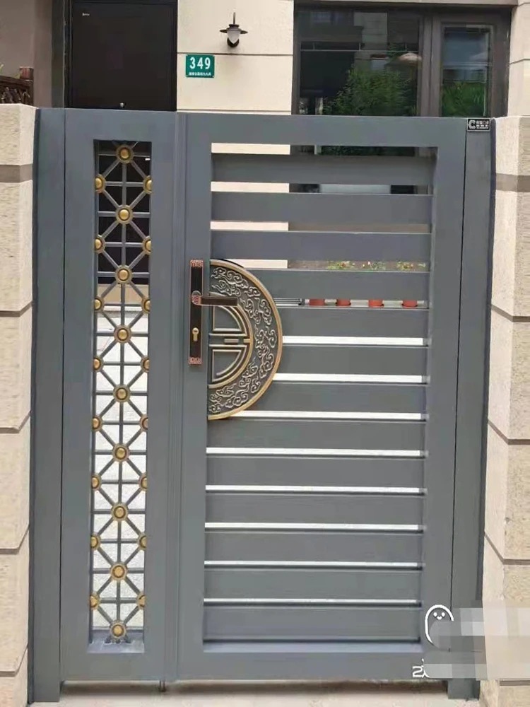 Villa courtyard door simple aluminum fence door household aluminum art door