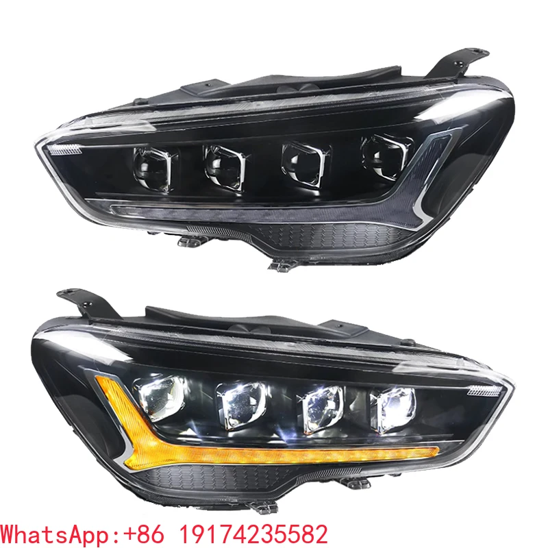 

For H Yun Dai IX35 Tucson 2018 2020 Accessories LED Head Lights Headlights Front Lmap Upgrade 4 Lens Demon LED Headlamps