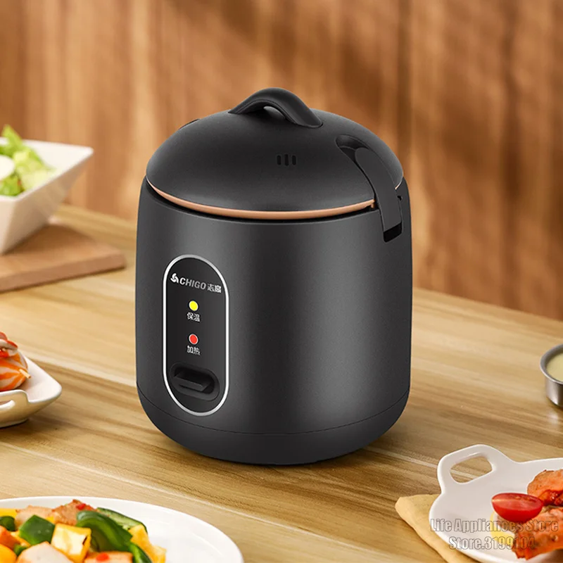 CHIGO 1.2L Electric Rice Cooker Home Non-Stick Coating Rice Cooking Pot Automatic Keep Warm Porridge Soup Steaming Pot Kitchen