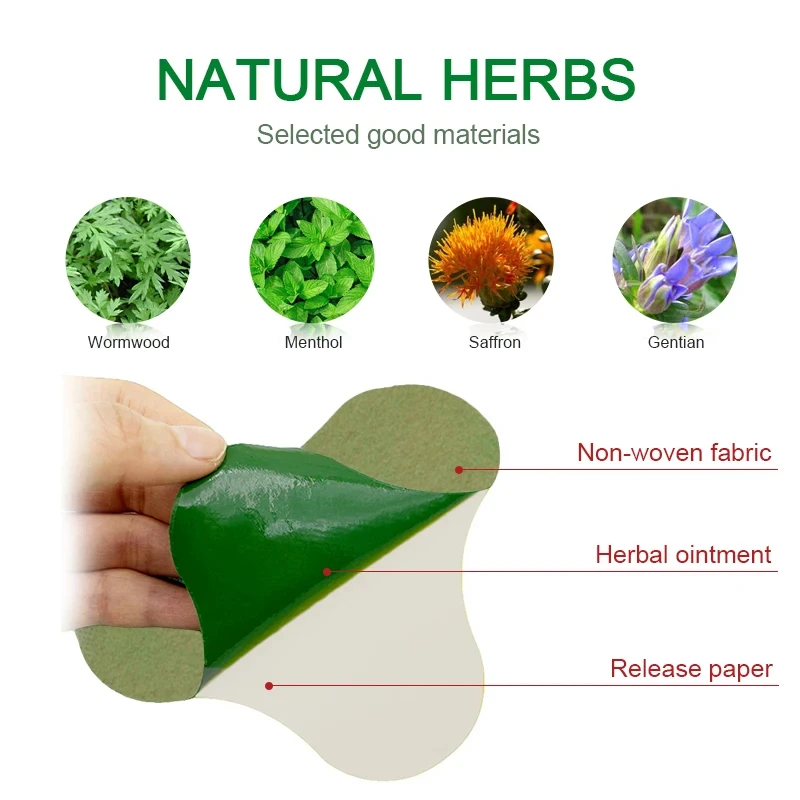 Cervical Spine Soothing Patch Wormwood Hot Compress Self-adhesive Neck Care Stickers Breathable Non-woven Fabric Health Care view 2