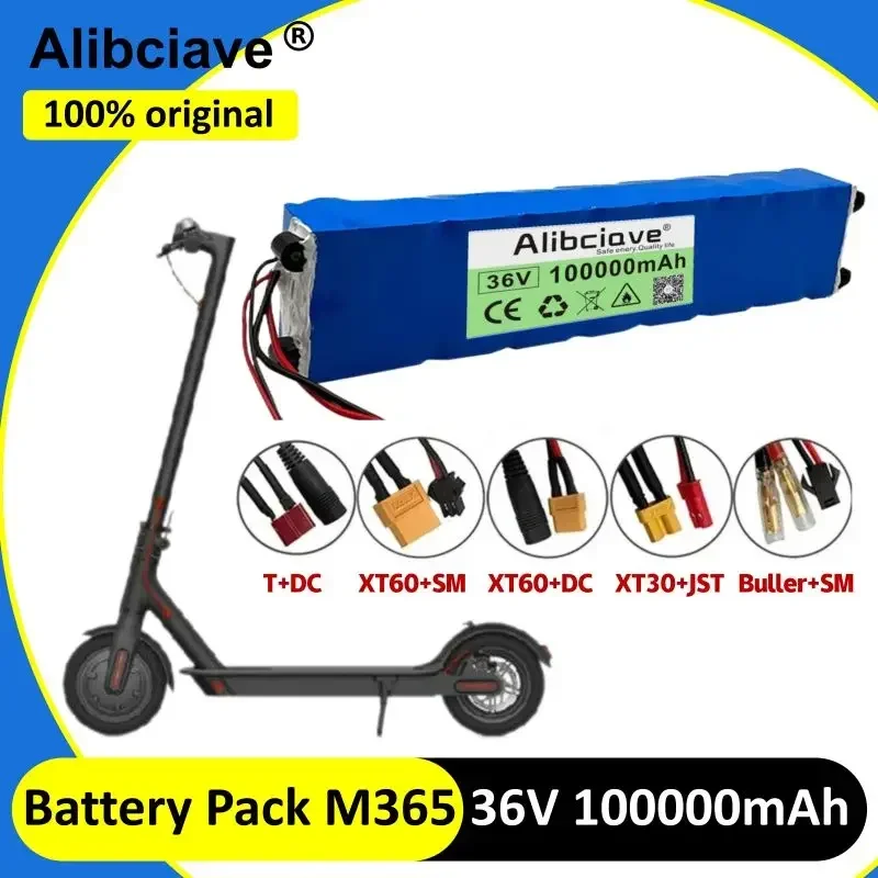 Paquete de batería para patinete eléctrico 10S3P, 36V, 100000mAh, 36v, 18650 litio, M365