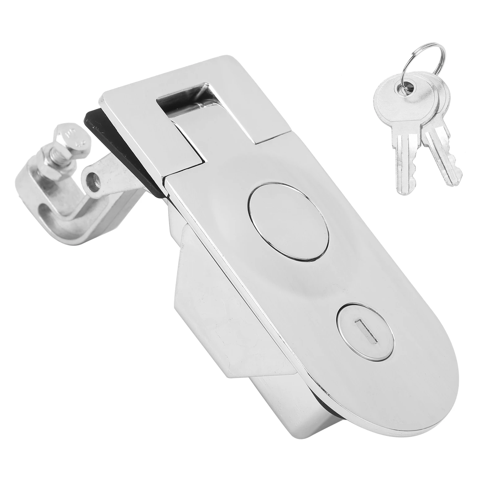 Compression Latch with 2 Keys Zinc Alloy Lock for Motorhomes Yachts Trunks Trash Cans Warehouse Doors