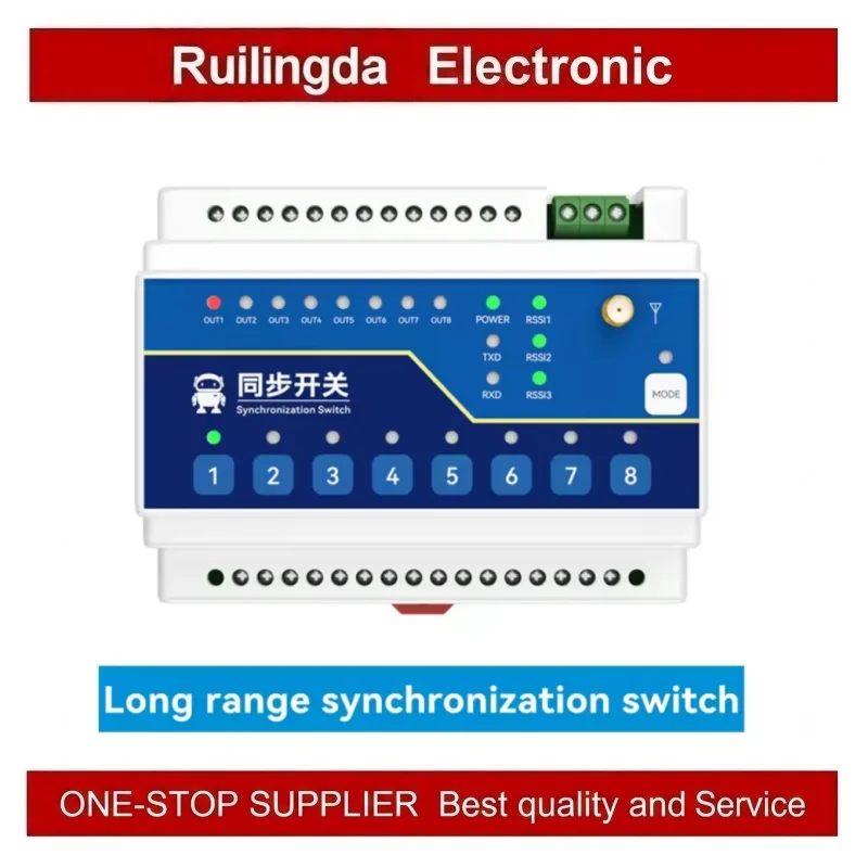 2PCS Wireless Remote Synchronized Switch LoRa 433Mhz RS485 2-Way 4-Way 8-Way DC8-28V AC85-265V CDEBYTE E860-DTU Series 10KM