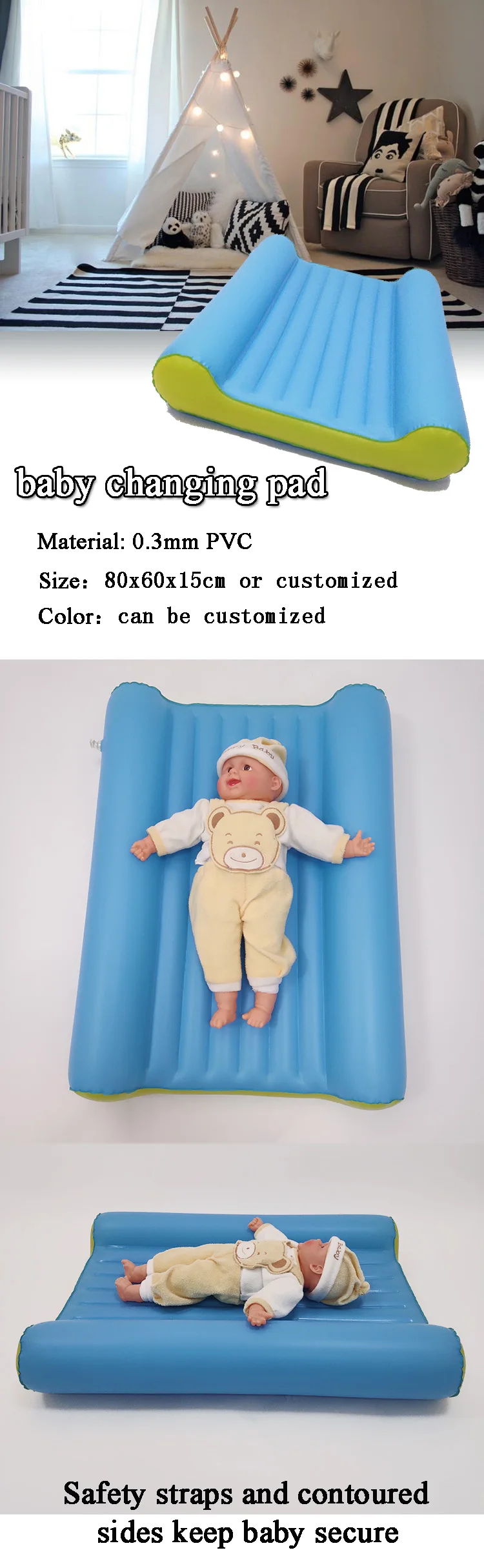STLF Waterproof Inflatable Baby Diaper Changing Mat
