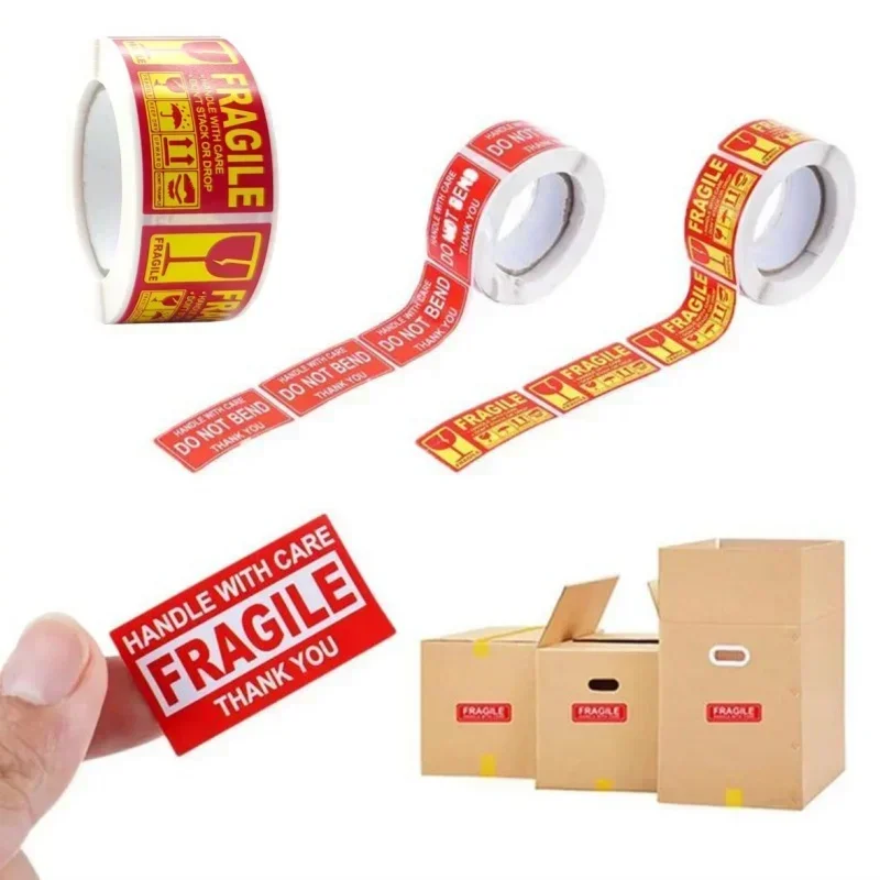 

Fragile Warning Sticker 250PCS/Roll Shipping Labels Stickers For Delivery Glass Product Warning Labels Adhesive Mini Papers