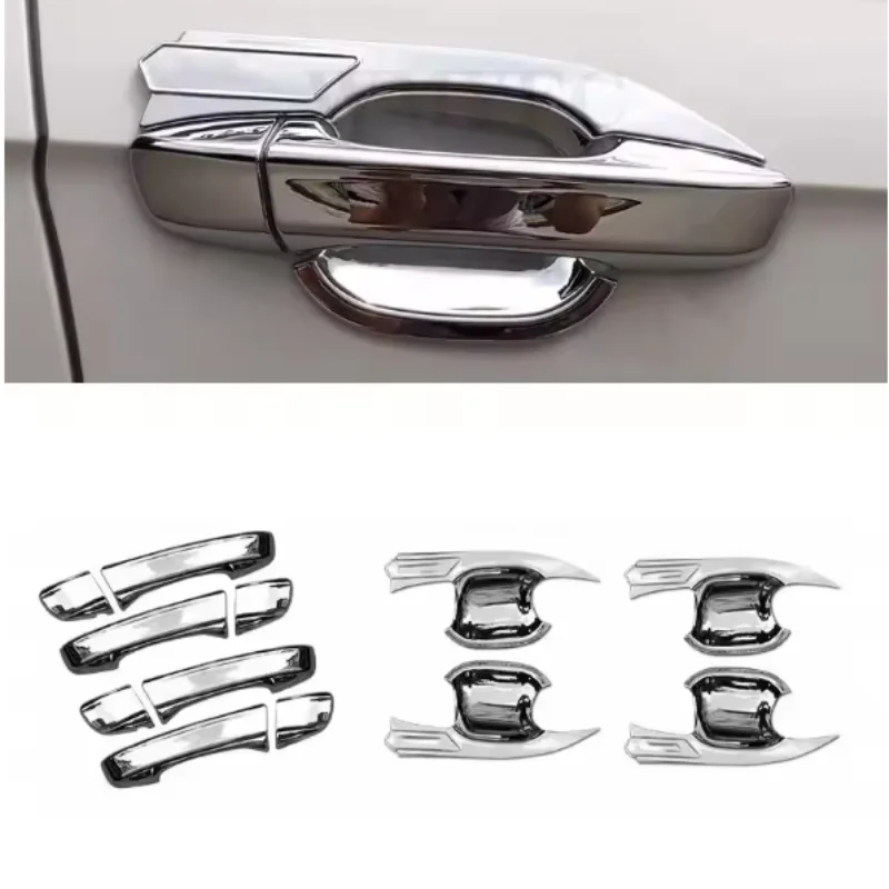 For Volkswagen Polo 2019 -2022 Car Styling ABS Car Door Handle Cover Box Sequin Door Bowl Auto Sequin