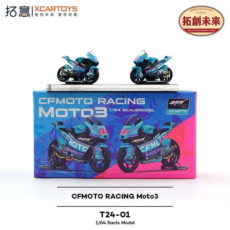 XCARTOYS 1/64 CFMOTO RACING Moto3 Kampioenschap Winnende Motorfietsmodel Twee - Auto Set Collectible Display Stuk