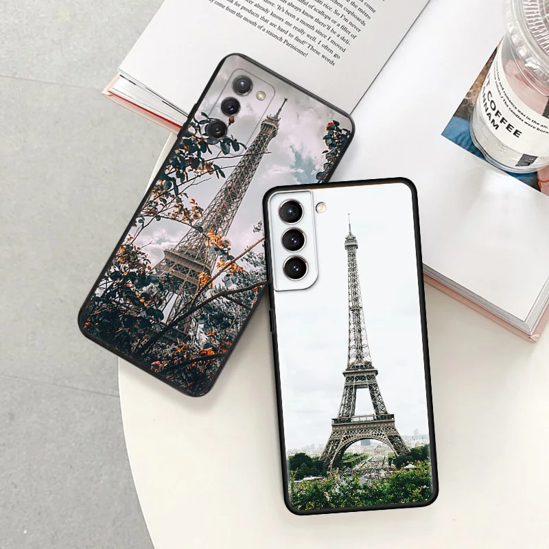 

Case For Samsung S20 S21 S22 S23 S24 Ultra FE Plus Eiffel Tower Painted Soft Phone Cases Cover For Galaxy S10 5G Lite S9 S8 Max