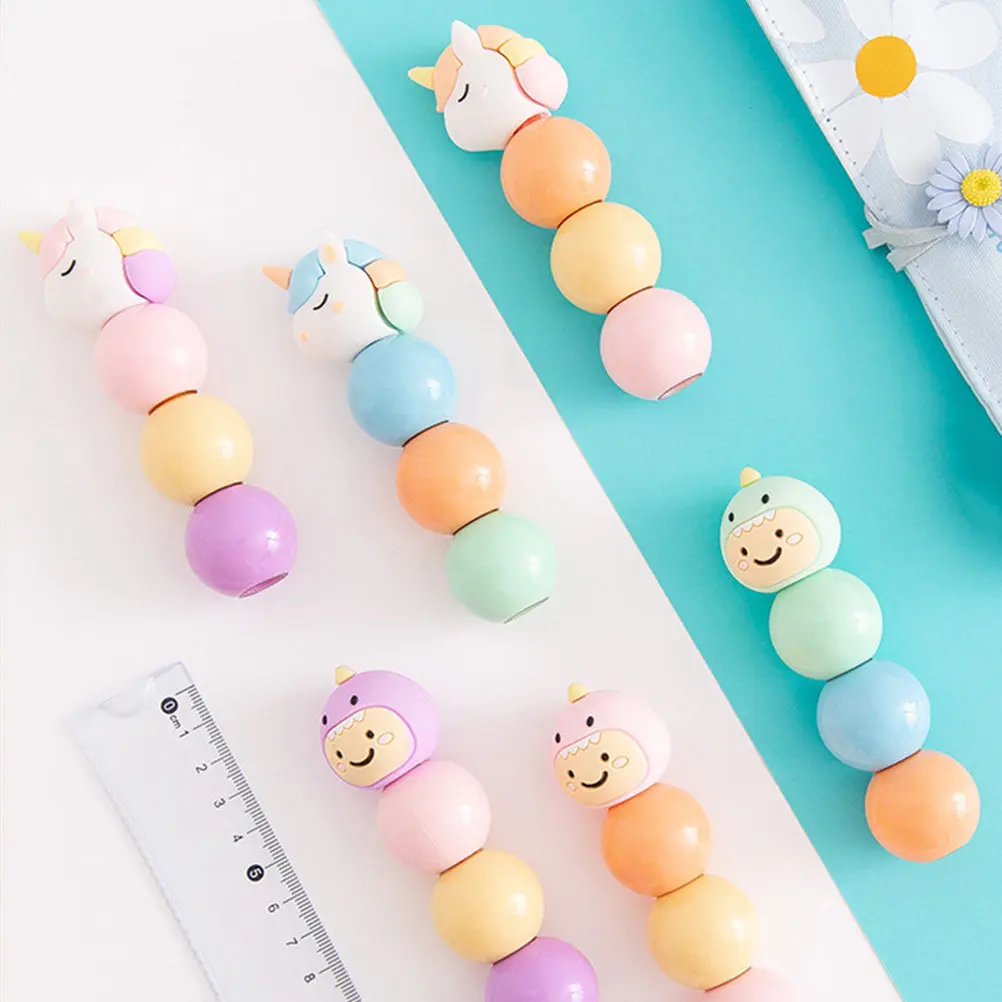 

Splicing Cute Cartoon Highlighters for Students Book Reading Notebook Marking Pens Portable Bright Color Fluorescent School