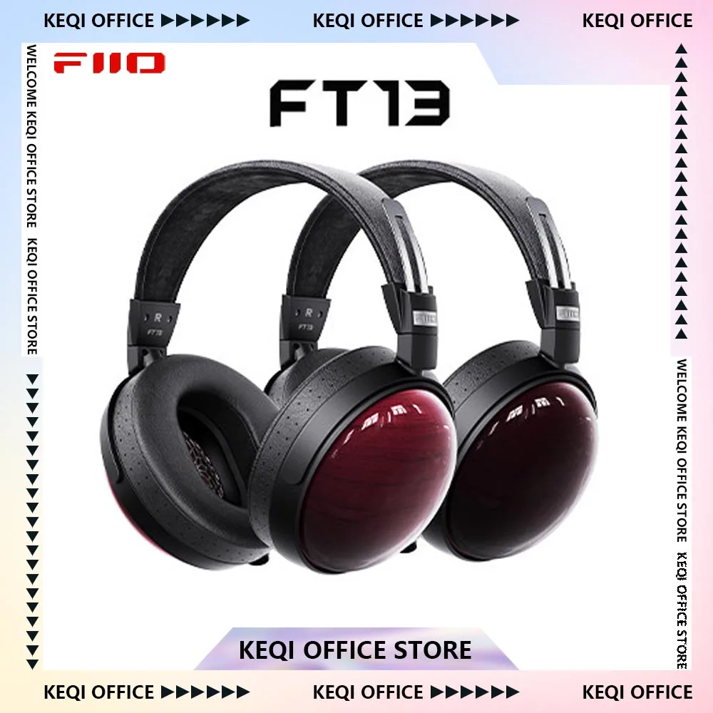 

Наушники FIIO FT13 закрытого типа с большими 60-мм динамическими драйверами и амбушюрами из натурального дерева пурпурного цвета, индивидуальная конструкция.