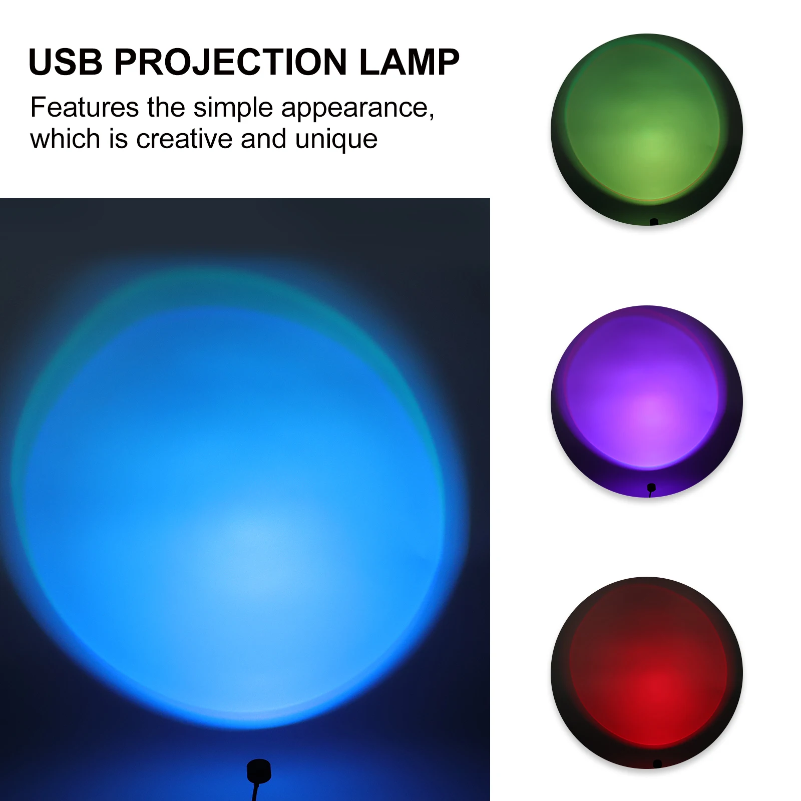 

1Pcs Rainbow Atmosphere Lamp Creative Indoor Projection Light Rotatable Structure Scene Lamp Decor USB Colorful Light