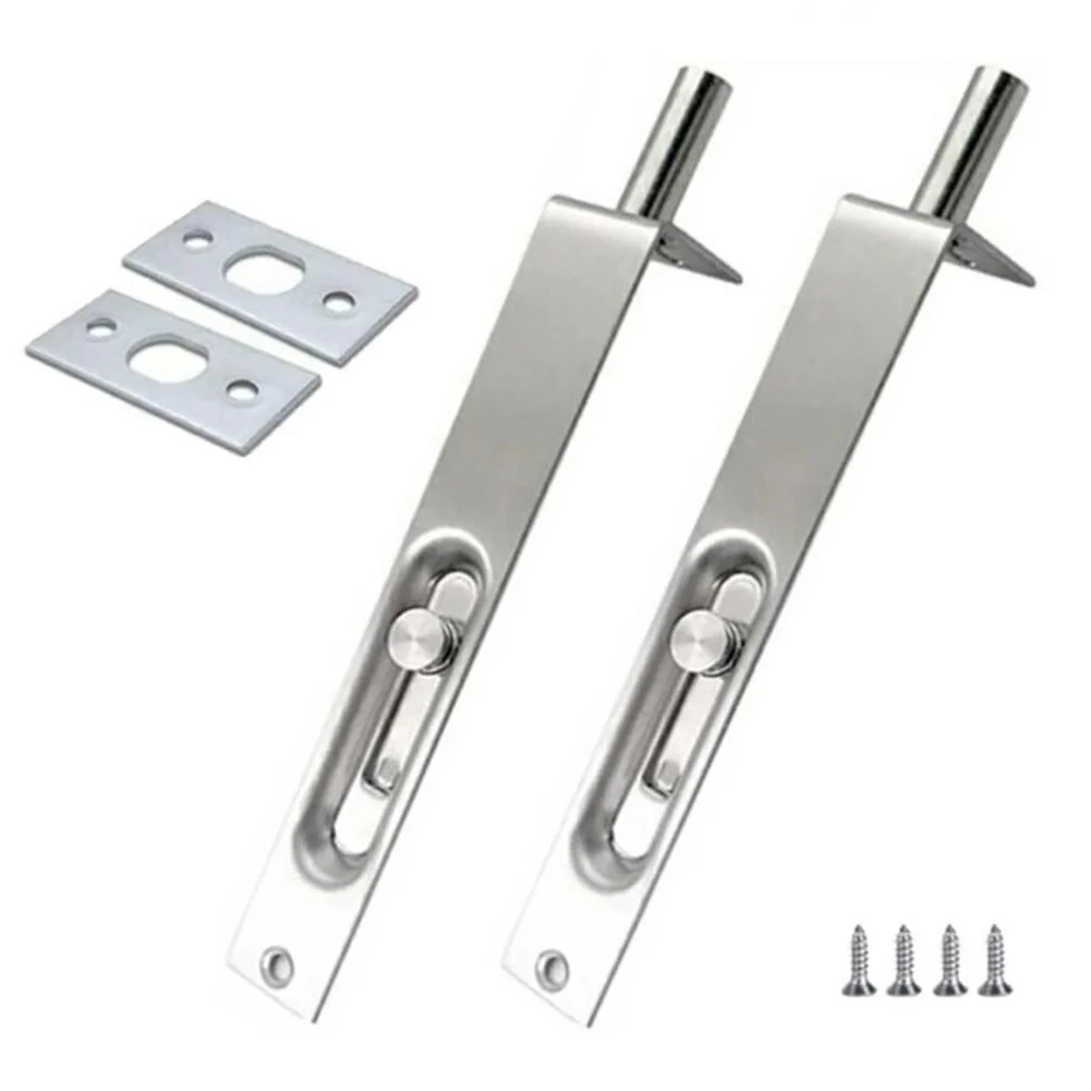 

Door Lock Buckle Door Flush Bolt Concealed Door Bolt Stainless Steel Tower Window Catch Lock 6 Inch Anti Theft
