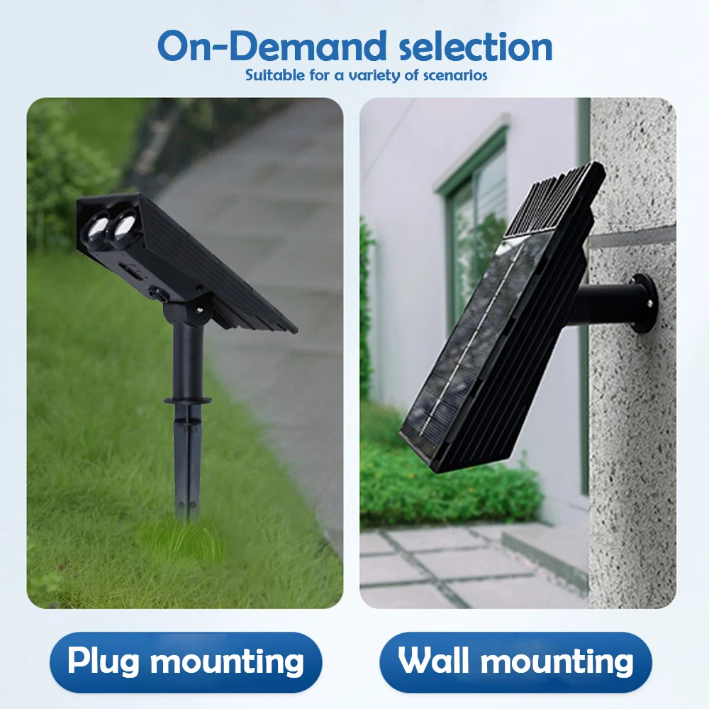 1/2 قطعة الأضواء الشمسية في الهواء الطلق LED المشهد مسار الإضاءة IP65 مقاوم للماء لحديقة الفناء الخلفي شجرة الحديقة مسار مصباح ديكور