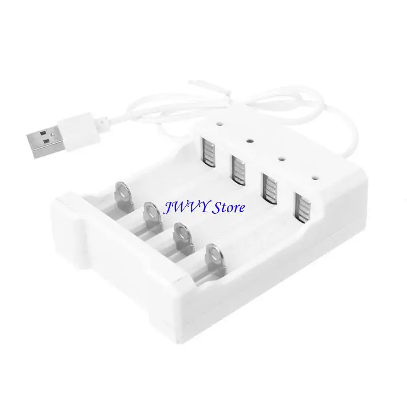 573A USB Battery 4 Slots AAA AA Rechargeable Battery Charging Station